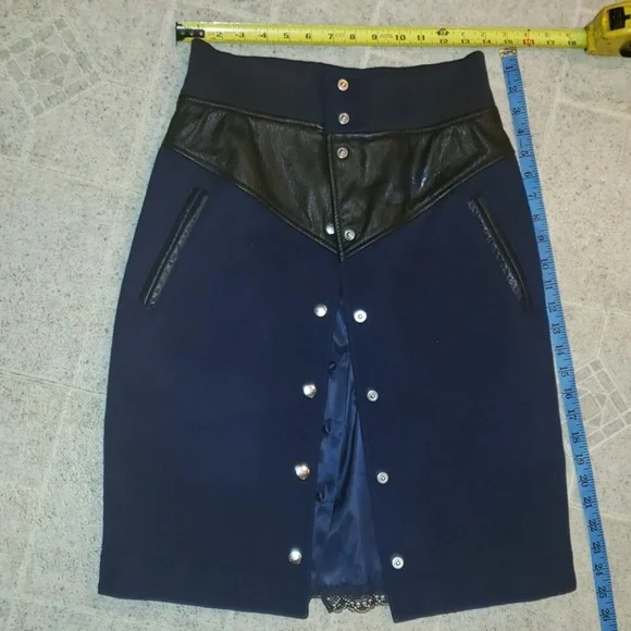 Nike x SACAI wool lace trim lined navy ski…